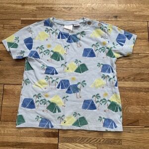 Zara Camping Tent Print Shirt Size 2/3‎